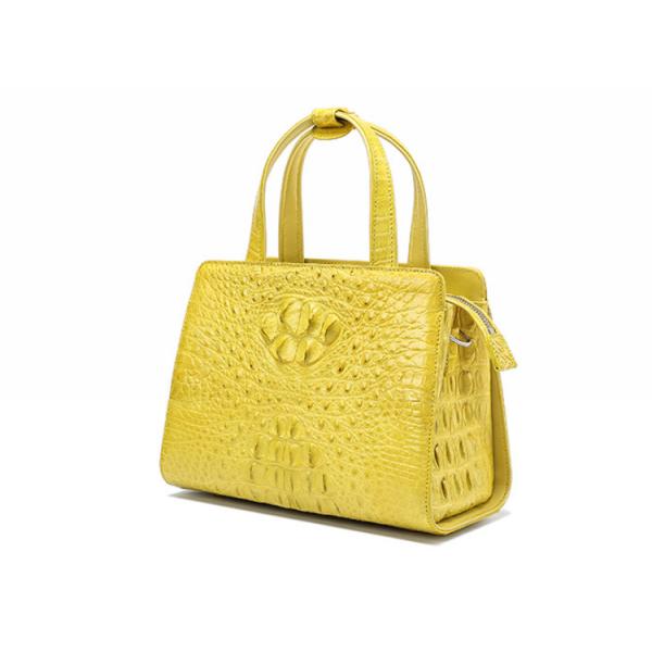 New zipper large capacity women's crocodile leather handbag for lady