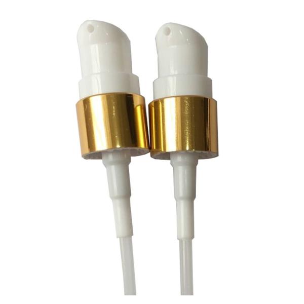 Screw On Cosmetic Lotion Pump 18/410 Plastic Lotion Pump With AS Clear Cap