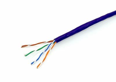 PVC roxo Unshield 24AWG CAT5E Lan Cable, cabo maioria da rede 4 pares de CCA/Because
