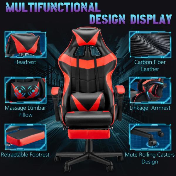 Experience the Best Gaming Chair with Footrest Maximum Weight Recommendation 250 Pounds