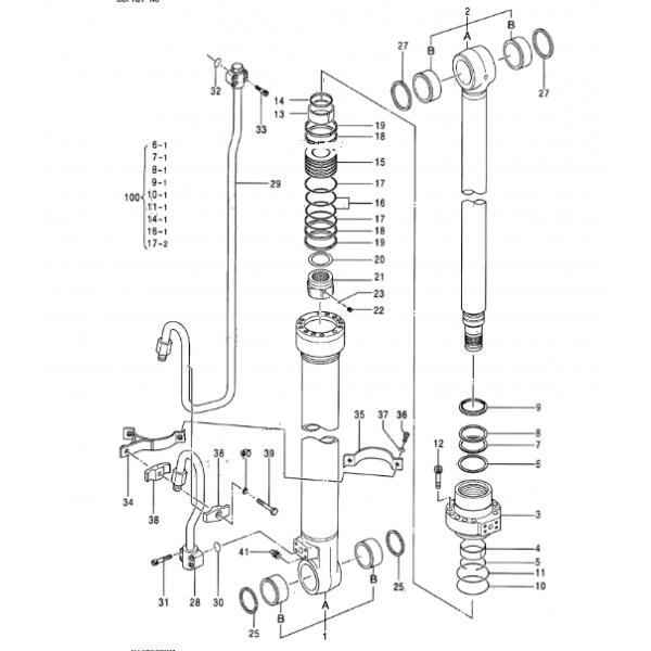 Беллепарты экскаватор гидравлический EX300-5 EX300LC-5 EX330LC-5 Бум рукой ведра цилиндр Assy для Hitachi 9164874 9176242