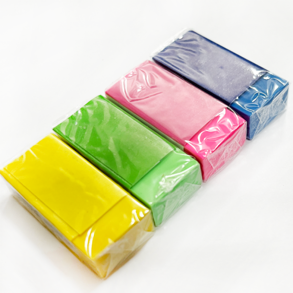 Factory Direct 30PCS Colorful Stationery TPR Rectangular Soft Rubber Pencil Eraser