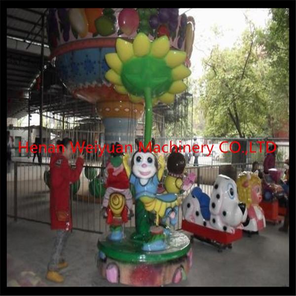 Shopping mall attraction 3 seats mini carousel horse rides for sale