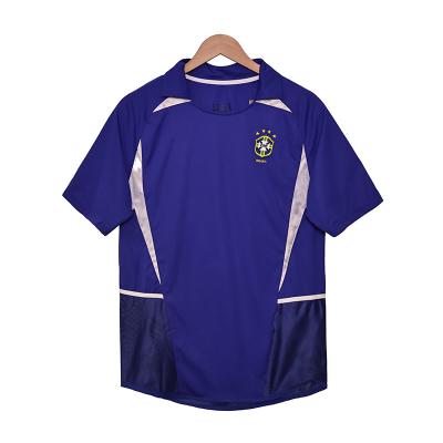 Brésil 2002 Coupe du monde hors du jeu Jersey de haute qualité Réplique personnalisée