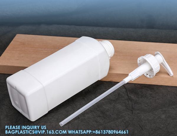 1L Plastic HDPE Bottle For Shampoo Hair Liquid Packaging With Pump Lid PUMP SPRAYER Plastic Screw Cap