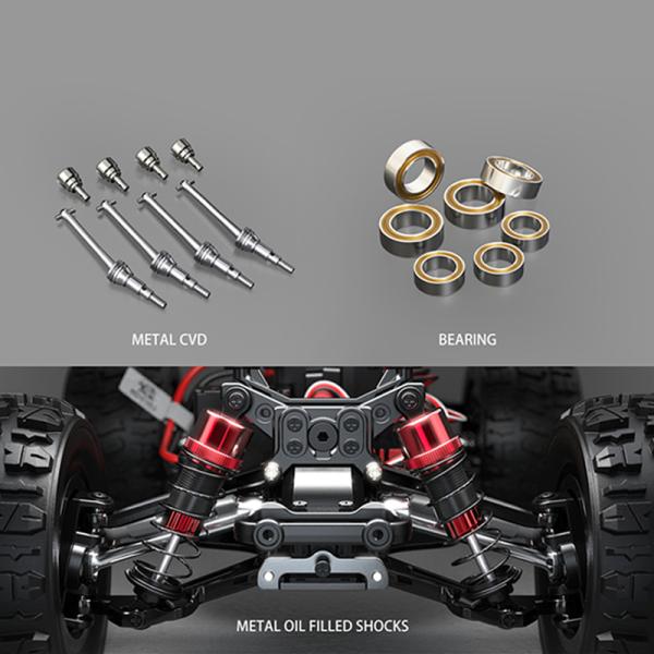 4WD 1/14 Motor sem escova Controle remoto RC Carro 4 canais ODM / OEM