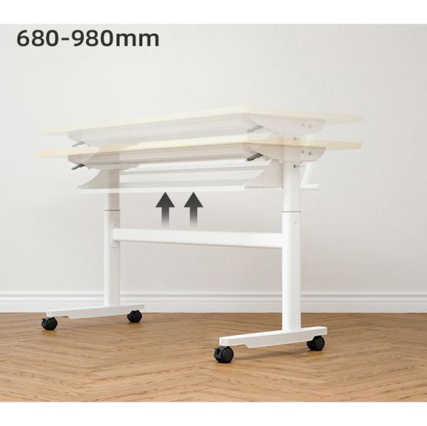 Height Adjustable Manual White Wood PC Game Computer Table for Office Workstation Desk