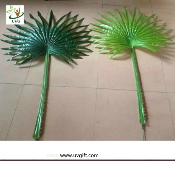 UVG environmentally friendly material fake plastic Fan palm leaves for indoor trees decoration PTR063