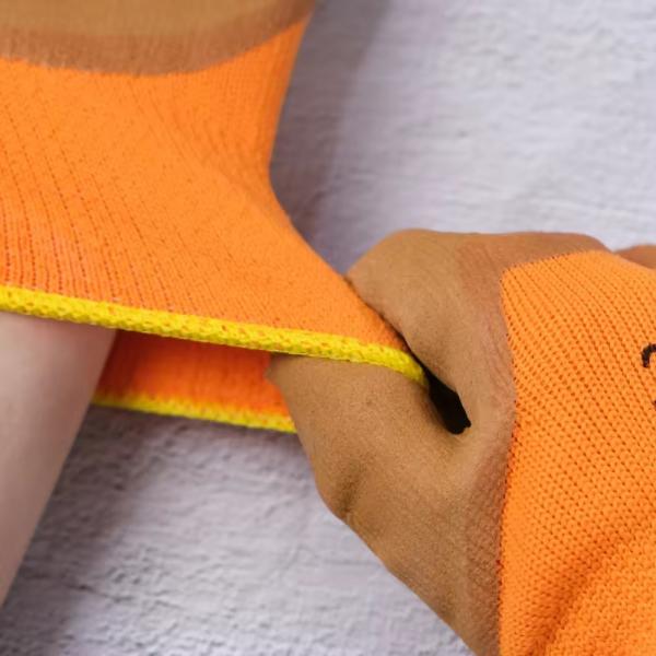 Venda a retalho Luvas de trabalho de proteção com revestimento de espuma de borracha de látex resistente ao desgaste Luvas de segurança de trabalho de impacto