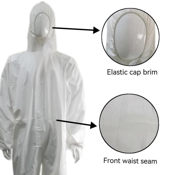 20000pcs/day CE Type5 6 Waterproof Anti-Spray Suit Disposable Microporous Coveralls