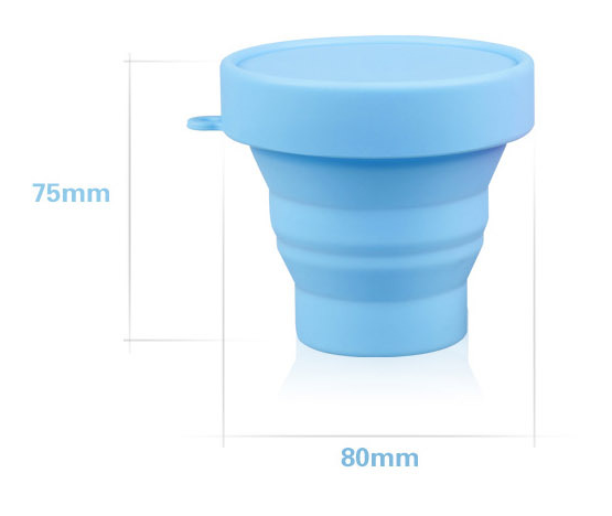 Flexible Bpa Free Silicone Water Cup With Lids For Kids , Adults Toothbrush Cup