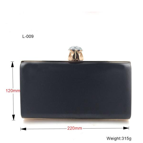 Luxury handbag hardware silver plastic shell metal clutch frame