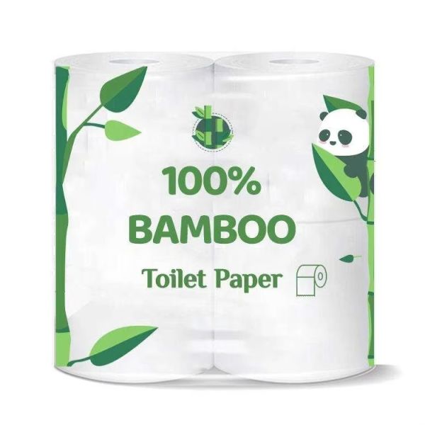 Factory Wholesale Custom Printed Bulk Bathroom Soft Bamboo Pulp Toilet Paper Roll Premium Quality and Eco-Friendly