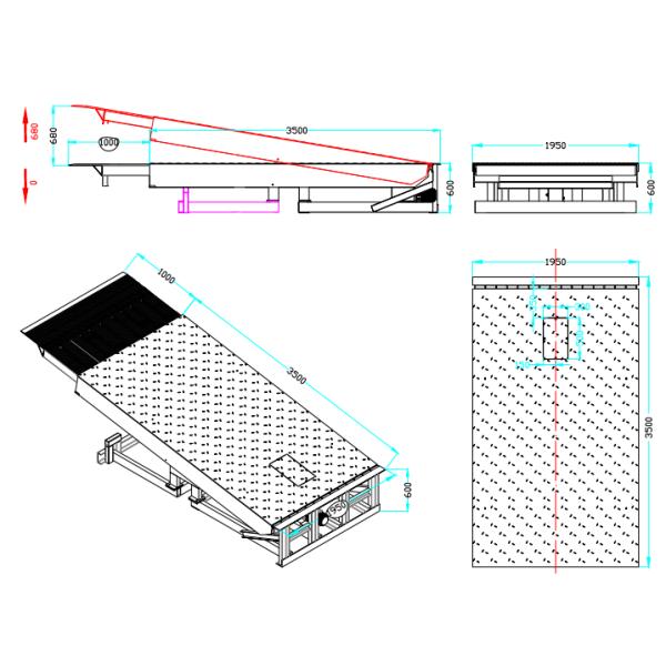 Телескопичный разровнитель дока 6000KG с Retractable губой