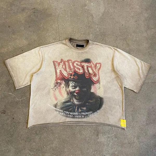 Custom Sublimation Cropped Boxy T Shirt Streetwear Oversized T Shirt Digital Print