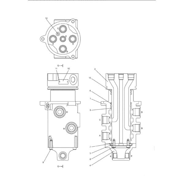 Belparts Excavator centre joint assy For Kobelco SK210LC-8 YN55V00053F1
