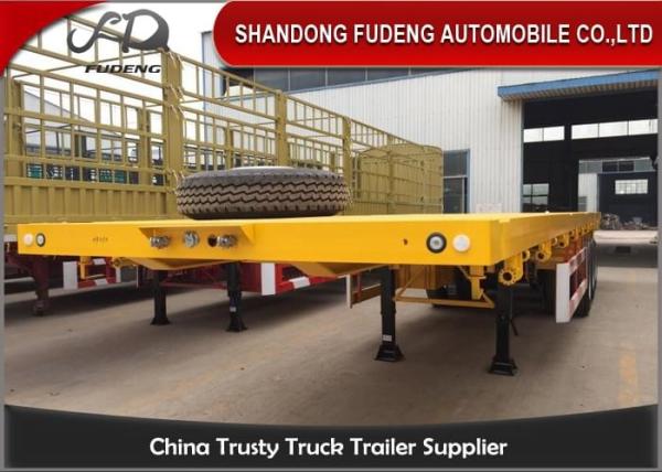 40 Feet Tri - Axles Lowboy Equipment Trailer With 12 Units Locks