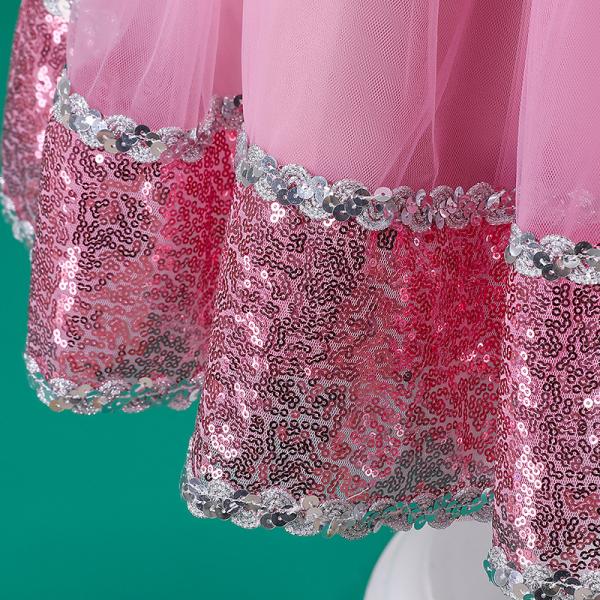 Cotton Children's Dress Clothing Mid length Sequin Design Girls Princess Dress