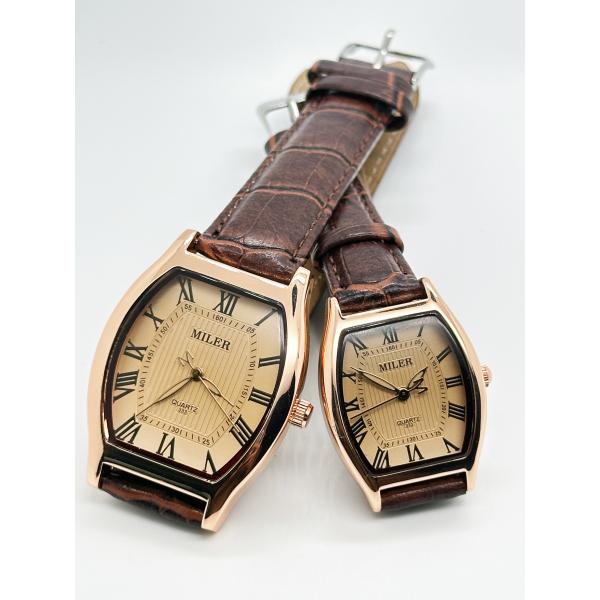 Светящиеся кварцевые часы для пар с подлинной кожаной лентой