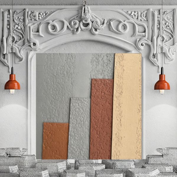 Hotel Villa Porcelain Wall Pane 2.6M 2.8M Fireproof Wood Plastic Composite Wall