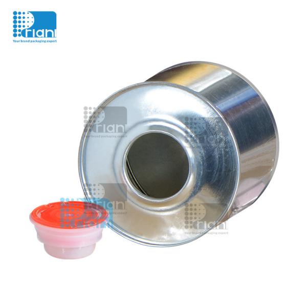 0.5L-1L Boîte d'étain de peinture 1 litre Boîtes d'emballage métalliques avec bouchon à vis de bouchon en plastique