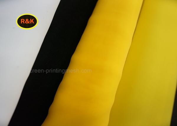 Professional 110 Mesh Silk Screen , Silk Screen Printing Mesh White Yellow Color