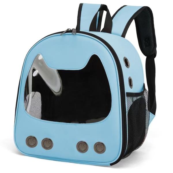 Outdoor Pet Carrier Bag Breathable Mesh Dual-Shoulder Bag with Canvas Material and Thickened Straps