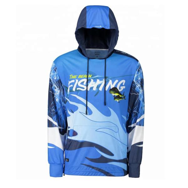 Sublimation Custom Fishing Jerseys , Design Your Own Fishing Jersey Sun UV Resistant