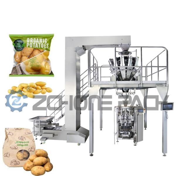Batata vegetal vertical da máquina de empacotamento do saco do descanso do filme de rolo sobre o equipamento de empacotamento da parede