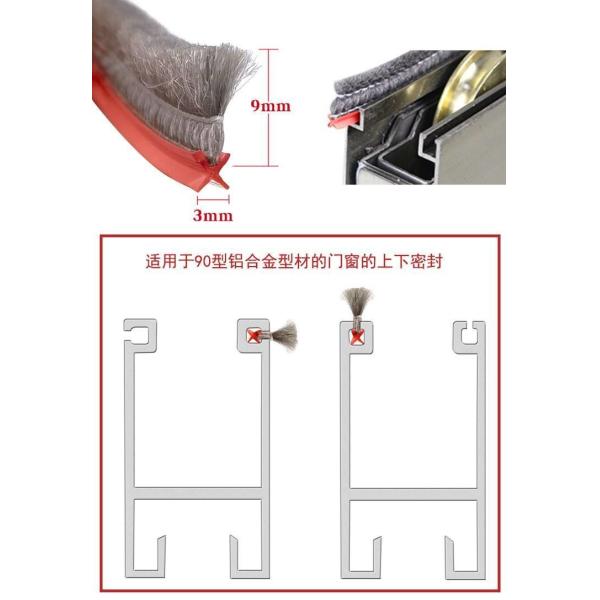 CLJ Tropical Anti Mosquito X Plastic Bottom Screen Sealing Strip for Aluminium Door and Windows