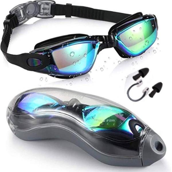 High Definition Electroplated Silicone Swimming Goggles For Men Fall Resistance