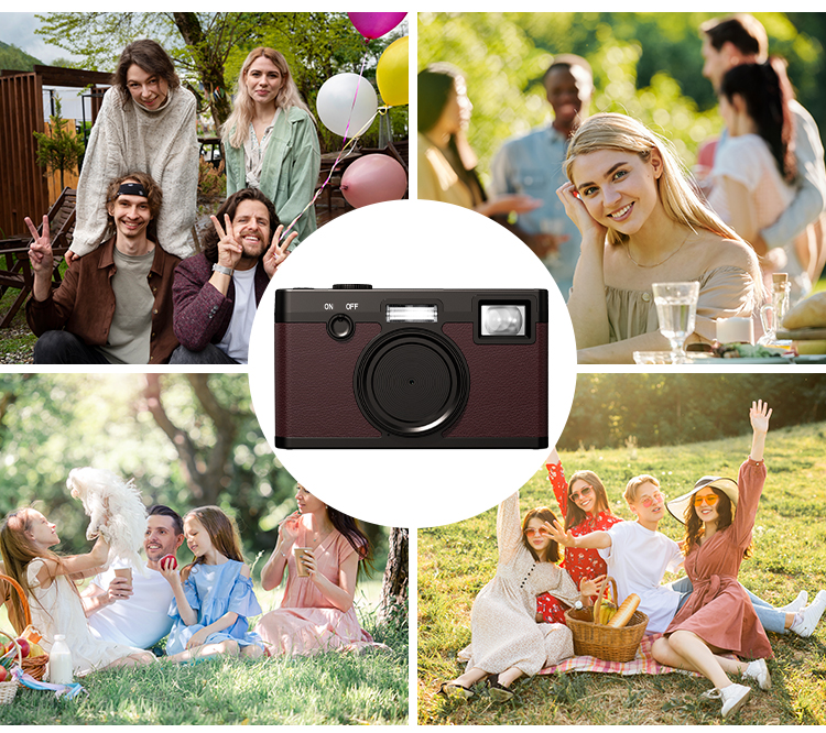 Newest Retro Screenless CMOS Digital Camera 8MP Photo 8 Mode Filters with Xenon Flash for Camping and Party As Christmas Gifts