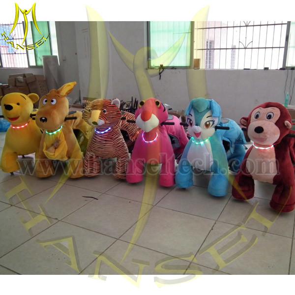 Hansel 2016 high quality Amusement Riding Plush Child Toy Plush Animal Electric Scooter Zippy Animal Ride