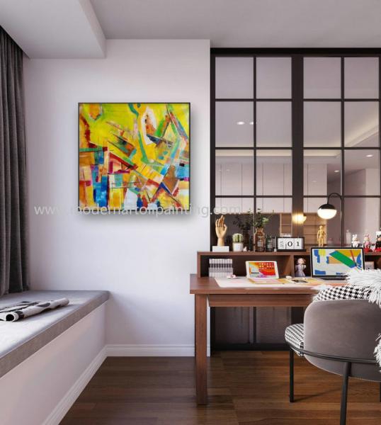 5cm Modern Canvas Geometric Abstraction Paintings For Living Room Decoration