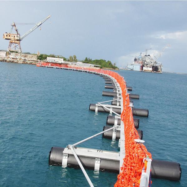 Sistema de barreira flutuante marinha cilíndrica Detritos Via d'água Boia Cochrane Boom