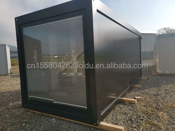 Pared 75 mm Jardín Casa de trabajo barbacoa Bar 20 pies Contenedor de embalaje plano Casa móvil para familia estilo de diseño moderno