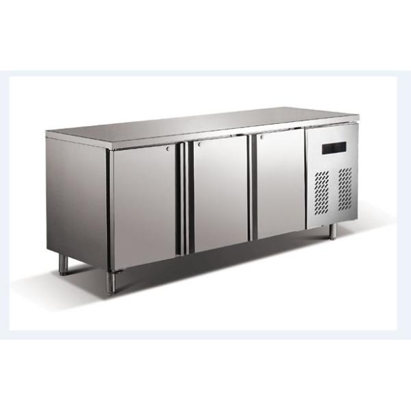 350В под встречным замораживателем, стеклянной дверью с охладителем таблицы деятельности кухни нержавеющей стали света СИД