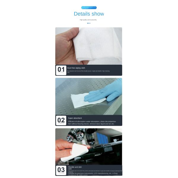 KILINE M3 Non-Woven Industrial Cleaning Cloth for Dust & Oil Absorbing with Electrostatic Water Absorption and Eco-Friendly Material