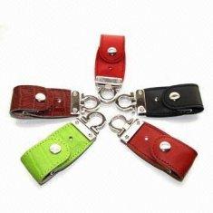 Nueva memoria USB AT-030C del cuero de la llegada