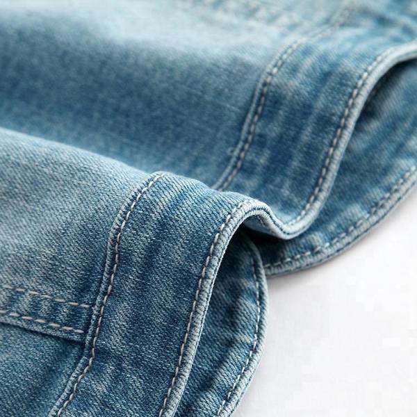 Long Sleeve Sandblast Girls Denim Jacket With Flower Embroidery Decoration
