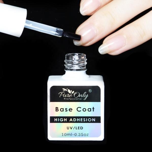 Professional Grade Pure Only Nail Suppliers No Cleanse No Wipe Chrome Uv Led Gel Top Coat Base Coat for Gel Polish Nails