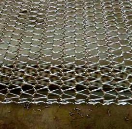 Indústria alimentar personalizada Diamond Mesh Steel Plate Conveyor Belt