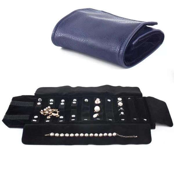 Western Cowboy Style Brown Travel Jewelry Case Roll For Long Necklaces