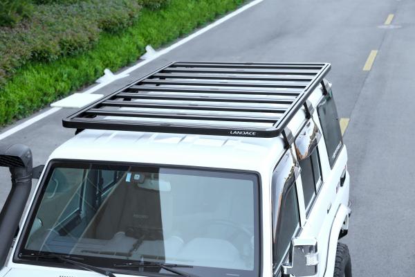 Power Coated Flat Roof Racks Platform Luggage Gear Bracket Bike Holder for Toyota LC 76