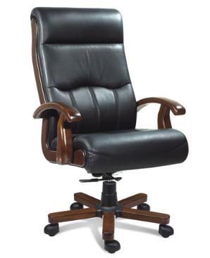 high back office wood manager swivel chair furniture
