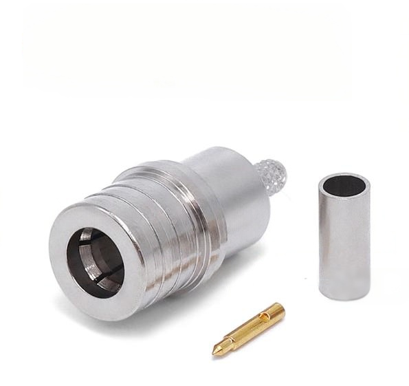 DC-6GHz QMA Male Connector Crimping Type RF Coaxial Cable Connectors For Rg316 Coaxial Cable