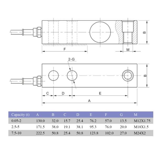 Distributeur de cellule de charge de faisceau de cisaillement en acier inoxydable Cellule de charge 10000 kg