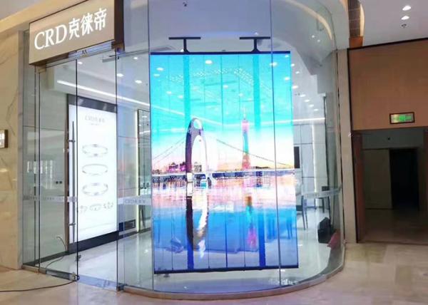 95 Transparent Glass LED Display Dustproof For Window