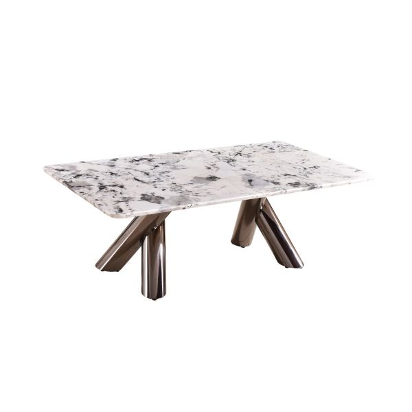 T1052 Seamless Sculptural Appearance Small Round Coffee Table Premium Marble Dining Table