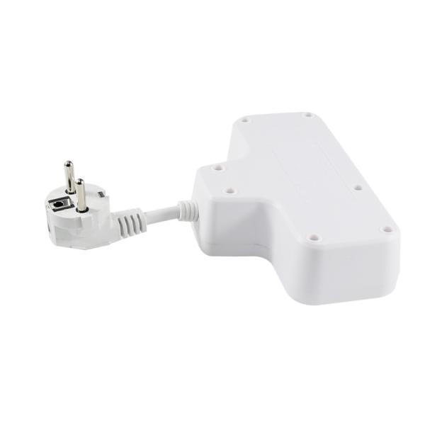 Multifunctional EU Power Socket Extender with 2 USB Ports, 2 AC Outlets and Type-C Charging Port   250V Wall Mount Adapter